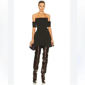 MAXIMILIAN DAVIS Skarla Corset Mini Dress COCO BROWN Size EU 8 / US 4